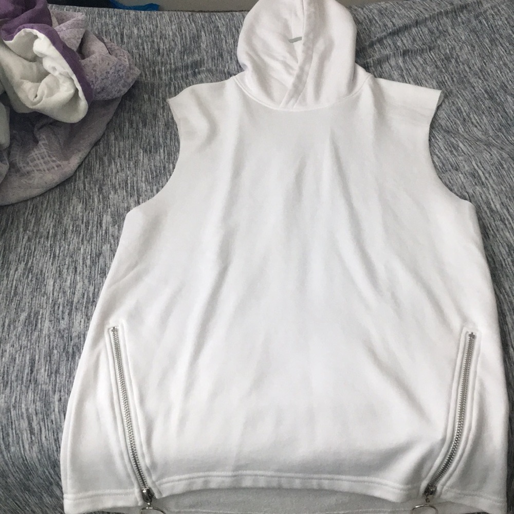 White Athletic Pullover